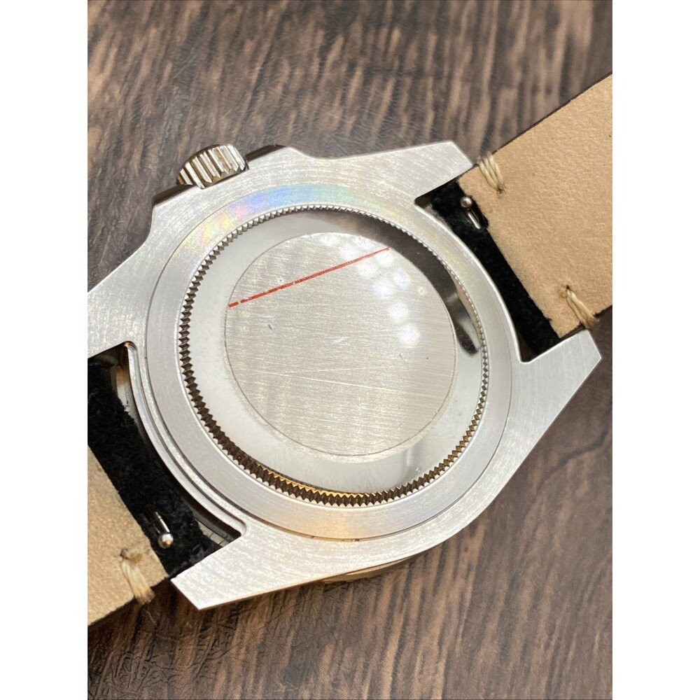 Custom Made Gmt Style Watch Quartz Movement Black… - image 8